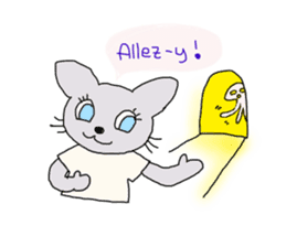 Everyday of cute cat of French sticker #8204924