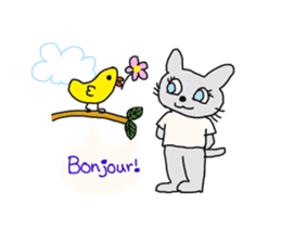 Everyday of cute cat of French sticker #8204927