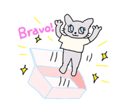 Everyday of cute cat of French sticker #8204929