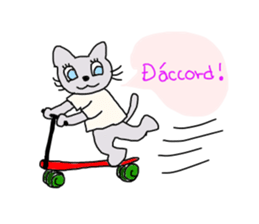 Everyday of cute cat of French sticker #8204933