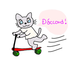 Everyday of cute cat of French sticker #8204933