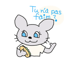 Everyday of cute cat of French sticker #8204937