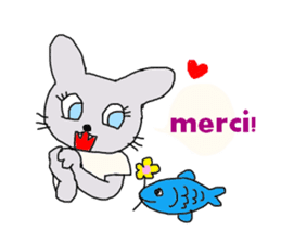 Everyday of cute cat of French sticker #8204942
