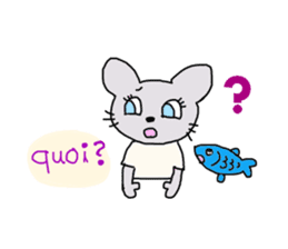 Everyday of cute cat of French sticker #8204945