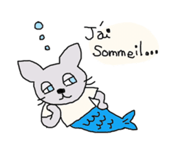 Everyday of cute cat of French sticker #8204949