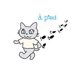 Everyday of cute cat of French sticker #8204950