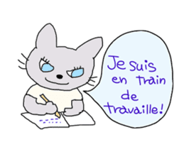 Everyday of cute cat of French sticker #8204951