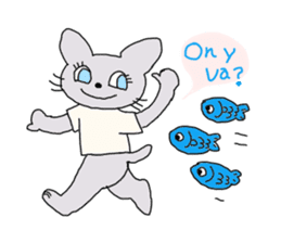Everyday of cute cat of French sticker #8204952
