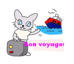Everyday of cute cat of French sticker #8204953