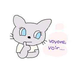 Everyday of cute cat of French sticker #8204954