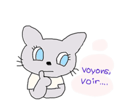 Everyday of cute cat of French sticker #8204954