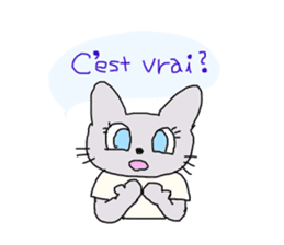 Everyday of cute cat of French sticker #8204955