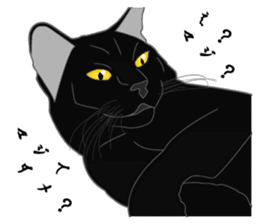 Love of Rial-based black cat sticker #8207183