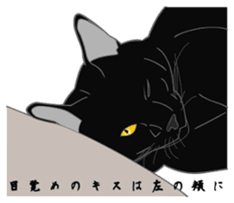 Love of Rial-based black cat sticker #8207189