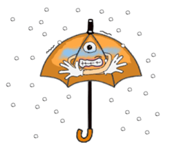 I'm weather forecast of umbrella monster sticker #8207402