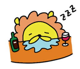 negative lion sticker #8207778