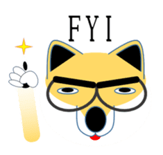 Shiba-Inu business man POM English ver sticker #8208162