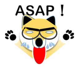 Shiba-Inu business man POM English ver sticker #8208168