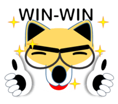 Shiba-Inu business man POM English ver sticker #8208169