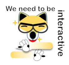 Shiba-Inu business man POM English ver sticker #8208187