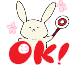 Rabbit with no facial expression sticker #8209756