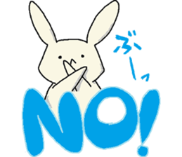 Rabbit with no facial expression sticker #8209757