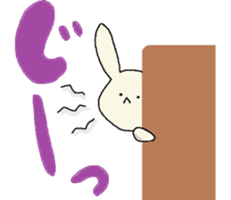Rabbit with no facial expression sticker #8209764