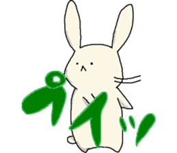 Rabbit with no facial expression sticker #8209768