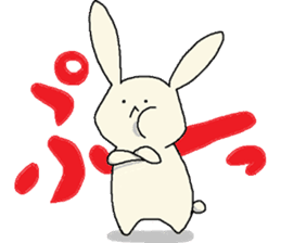 Rabbit with no facial expression sticker #8209769