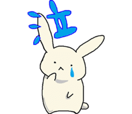 Rabbit with no facial expression sticker #8209771