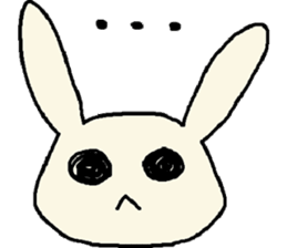 Rabbit with no facial expression sticker #8209778