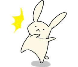 Rabbit with no facial expression sticker #8209779