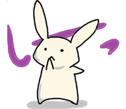 Rabbit with no facial expression sticker #8209781