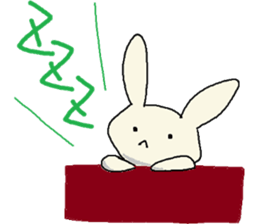 Rabbit with no facial expression sticker #8209784