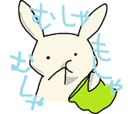 Rabbit with no facial expression sticker #8209794