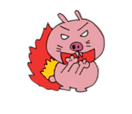 Funny rabbit ''Usatan'' sticker #8209867