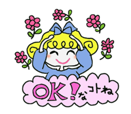 Cute cat and owner of girls everyday sticker #8209917