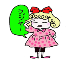 Cute cat and owner of girls everyday sticker #8209923