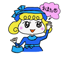 Cute cat and owner of girls everyday sticker #8209929