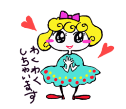 Cute cat and owner of girls everyday sticker #8209939