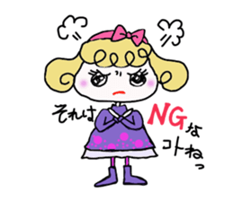 Cute cat and owner of girls everyday sticker #8209941