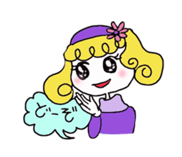 Cute cat and owner of girls everyday sticker #8209948