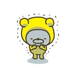 Happy yellow white bear 3 sticker #8210284