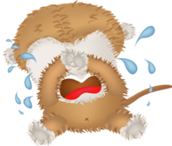 The little happiness monkey sticker #8212436