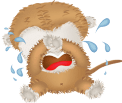 The little happiness monkey sticker #8212436