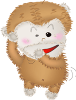 The little happiness monkey sticker #8212455