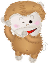 The little happiness monkey sticker #8212455