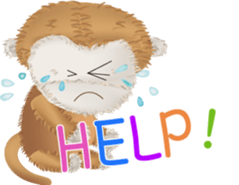 The little happiness monkey sticker #8212456