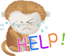 The little happiness monkey sticker #8212456