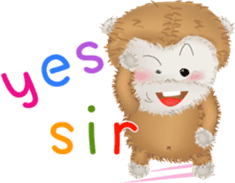 The little happiness monkey sticker #8212457